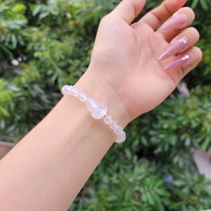 Q524 Vòng Moonstone 6li mix tỳ hưu Moonstone VIP Kim và Thuỷ - Phong Thuỷ TUDO P