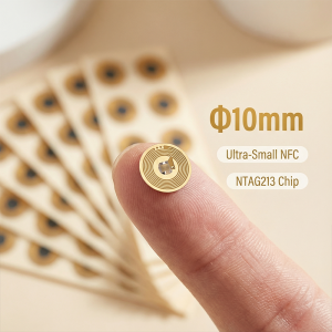 10mm Diameter High Temperature RFID NFC FPC Tags NXP NFC213 Mini Cards 13.56MHz Anti-Fake Anti-Metal Passive RF Card