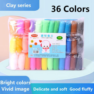 36 PCS Air Dry ClayColorful Children Modeling Soft Clay with ToolsMagic Clay Tools for Kids DIY