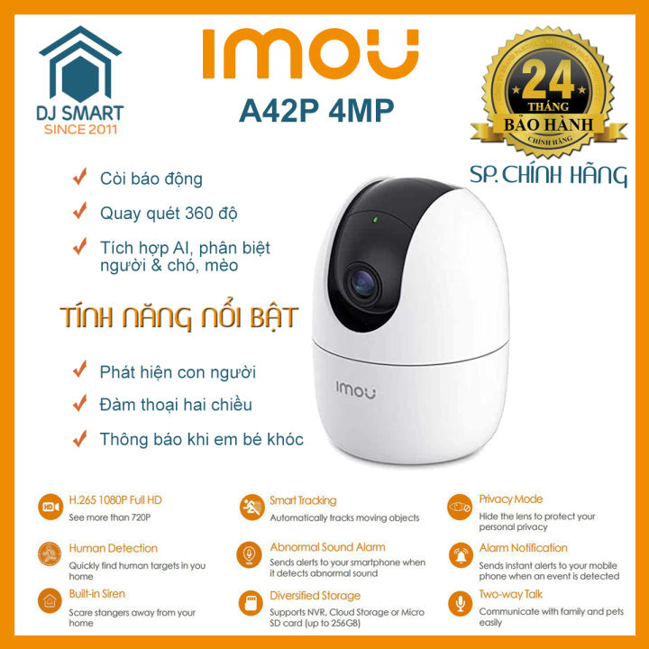 Kèm thẻ nhớ - Camera IP Wifi IMOU A42P ranger A2 thế hệ 3 2023 4M 2K ...