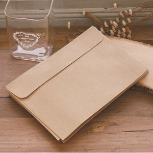 Phong bì bưu thiếp bằng giấy Kraft màu trơn trống không in phong cách cổ điển đơn giản - DIY