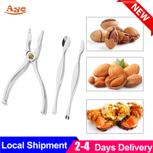 Seafood Tools Set Nut Crackers 3 Pcs Lobster Crackers/Stainless Steel Fork/Knife Crab Crackers Shellfish Opener Accessories