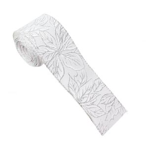 DGFDF Fabric Trim Embroidery Lace Ribbon Decorative Flower Printed Christmas Bow Ribbon Multipurpose Craft Ribbon Christmas Wrapping Ribbon Wedding Decoration