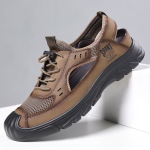 Free Shipping Summer MenS Sandals Versatile Slip-On Shoes Fashionable Beach Shoes Water Shoes Breathable Mesh Casual Shoes Summer MenS Sandals Fashionable Beach Shoes Water Shoes Breathable Mesh Casual Shoes