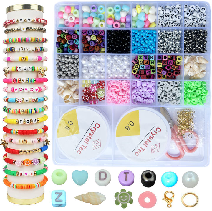 Bead Bracelet Making Kit, Bead Friendship Bracelets Kit With Beads Letter  Beads Charm Beads And Ela | Fruugo SE