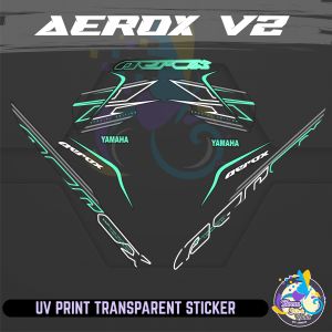 YAMAHA AEROX 155 V2 CYBERCITY 2023 DECALS - PREMIUM UV TRANSPARENT STICKER