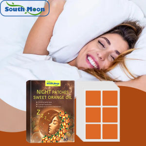 South Moon Night Patches Sweet Orange Oil Sleep Patch Anxiety Essential Oil Relieve Headache Stress Plaster  Improve Insomnia Sleep Quality Body Relax Sticker Home Fragrance Essential Oil Patch (60pcs)