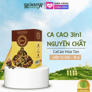 Cacao nguyên chất hòa tan 3in1 Gama - Hộp 216g (18g x 12 gói)