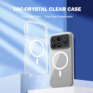 Magnetic Case For POCO F9 Pro Ultra Ultra-Thin Transparent TPU + PC Hard Back Cover CA1001