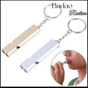 Badao Alloy Aluminum Emergency Survival Whistle Outdoor Camping Hiking Tool W Keychain
