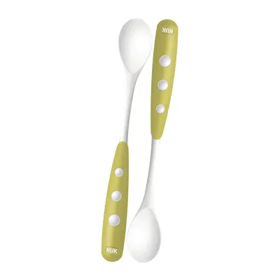 NUK Easy Learning Feeding Spoon 2pcs/pack | Made in Germany | 6 months+ | Baby Spoon | Ideal for Tall Jar