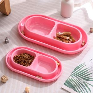 Chén ăn chống kiến cho Chó Mèo 2 ngăn bằng nhựa PP (mẫu mới) - Hara Pet Store