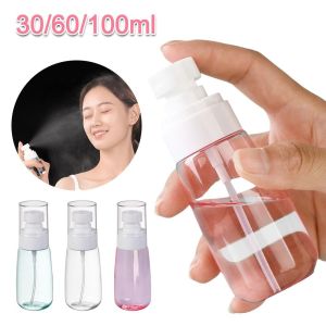 LINHU 30/60/100มล. ขวดแบ่งสำหรับการเดินทาง นำกลับมาใช้ใหม่ได้ โปร่งใส ขวดสเปรย์ ใหม่ ว่างเปล่า ขวดบีบ ของใช้สำหรับการเดินทาง