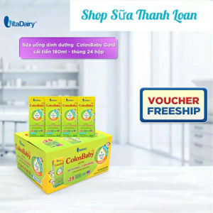 (HSD T7-2026) (Quà Tặng + Thẻ) Thùng 24/ 48 Hộp Sữa Pha Sẵn Vitadairy ColosBaby Gold Cải Tiến 180ml.