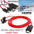 MeterMall Micro USB to HDMI MHL Universal 1080P HDTV Cable Adapter 11 Pin Suitable for Xiaomi, Huawei, OPPO, vivo, Galaxy Phone 2-meter. 