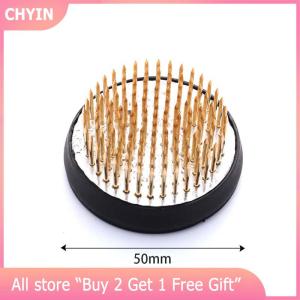 [COD] CHYIN Round Ikebana Kenzan Flower Frog With Rubber Gasket Art Fixed Arranging Tool