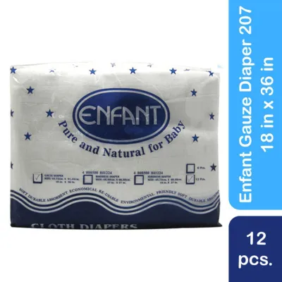 Enfant Baby Lampin Cloth Diaper Gauze 12 Pieces (1 dozen)