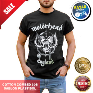 Kaos Band Motorhead England Logo Motor Head England Rock Legend Barat Cotton Combed Sablon Plastisol