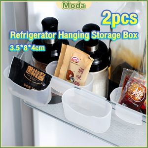 Moda Hanging Storage Box Refrigerator Multi Function Hanging Translucent Seasoning Bag Storage Box 2Pcs