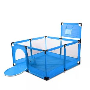 Wisom For Children Safety Foldable Ball Pool Baby Fence with Basketball Ring Accommodate Multiple People Kids Playgroun