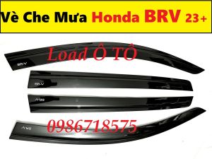 Vè Che Mưa Xe Honda BRV 2023-24 Mẫu Vè Đen Thái Cao Cấp Bộ 04 Thanh Vè Che Mưa Có Sẵn Keo Dán 3M