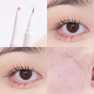 Double Head Lying Silkworm Pen 2-in-1 Brightening Gel Eyeliner Ultrafine Liquid Light Brown Lower Eyelid Shadow Makeup Pencils
