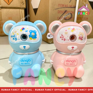 Serutan Rautan Meja Putar Fancy Karakter Anak Lucu Bentuk SPACE BEAR 8669 Unik Lucu Murah