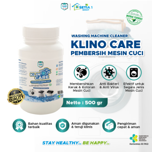Pembersih Mesin Cuci Front loading KLINO CARE 500 gram Washing Machine Cleaner Ramah Lingkungan