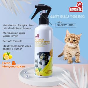 NOVAMOS Penghilang Bau Pesing Kotoran Kucing & Anjing - Wangi Lemon