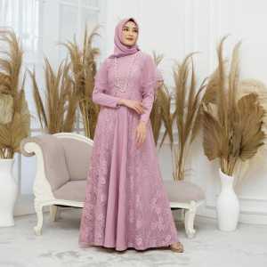 Gamis Brukat Muslim Terbaru / Baju Kondangan Wanita / Gamis Pesta Mewah / Baju Muslim Wanita / Baju Muslim Remaja/ Baju Muslim Brukat/ Gamis Brukat Modern / Gamis Terbaru Termurah / HARMONI