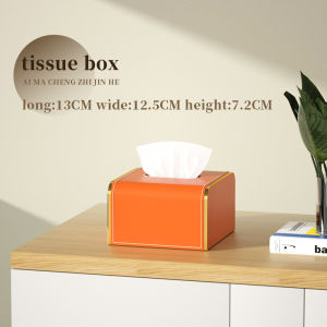 โต๊ะกาแฟหนังกล่องทิชชู่สีเหลี่ยมกล่องจัดเก็บมัลติฟังก์ชันควบคุมระยะไกล