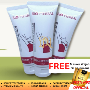 Pemutih Ketiak dan Selangkangan Alami Bio Herbal Underarm Cream Lotion Pencerah Untuk Merawat Perawatan Penghalus Area Kulit Ketek Hitam Kembali Putih Mulus dan Halus