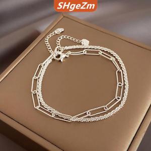 [COD] SHgeZm 1 2pcs mới thời trang bạc màu lấp lánh Vòng đeo tay tinh tế phụ nữ đơn giản có thể điều chỉnh Vòng đeo tay phụ kiện trang sức thời trang tốt