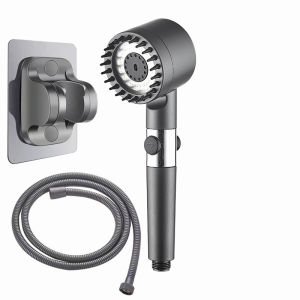 Dyson Pressurized shower head nozzle 3in1 Shower Head Set With Hose Holder Set Black Universal High Pressure Bathroom Shower Sprayer Pressurized Shower Head Set 