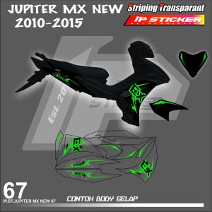 JUPITER MX 135 NEW (COD) STIKER STRIPING MOTOR YAMAHA JUPITER MX NEW - STIKER LIST SIMPLE WARNA VARIASI DESAIN RACING HOLOGRAM DAN TRANSPARAN BISA COD KODE 67 IP PROJECT