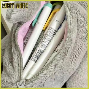 Lofty White กล่องดินสอตุ๊กตาฉลามสุดน่ารักเครื่องเขียนสำหรับนักเรียนอุปกรณ์การเรียนตุ๊กตาน่ารักกลับไปที่โรงเรียนกระเป๋าใส่ปากกาเครื่องเขียน