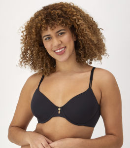 Maidenform Everyday Luxe Full Coverage Underwire T-Shirt Bra BLACK
