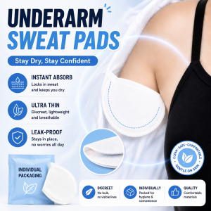 Underarm Sweat Pads Disposable Armpit Sweat Stickers Invisible Long-lasting Anti-Perspiration & Deodorant Shield