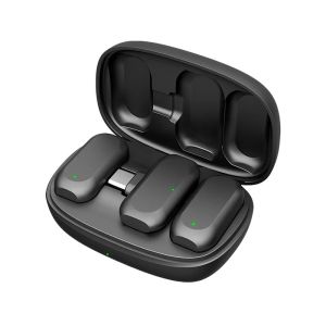 AI Noise Cancellation Wireless Lavalier Lapel Microphone Live Home Studio for iPhone 15 16 17 Android Type-C Game Live Streaming