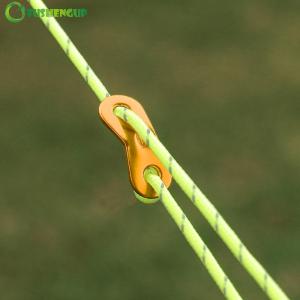 20pcs Canopy Tent Rope Fixing Sheet Aluminum Alloy Tent Pull Ropes Adjustment Buckle Dual-hole Wear-resistant for Outdoor Travel