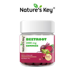 Natures Key Beetroot Gummies 2000mg – Blood Pressure & Circulation Support Antioxidant-Rich Sugar-Free Peach Flavor
