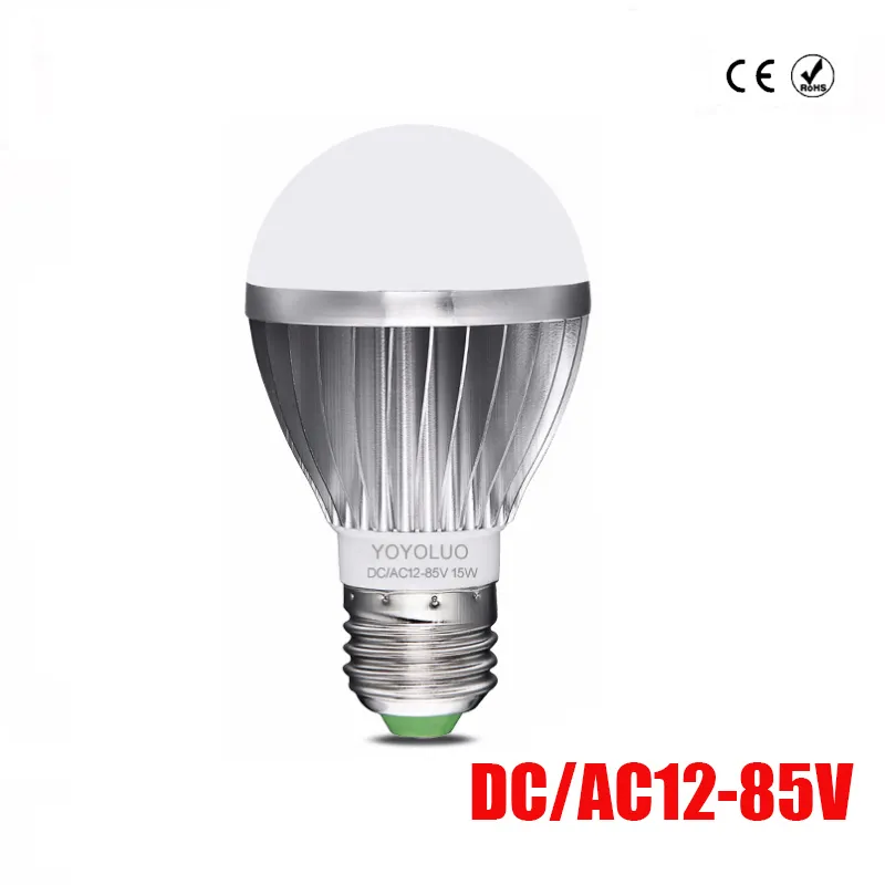 LED low voltage bulb AC DC12V 24V 36V 48V E27 3W 6W 9W 12W 15W 18W