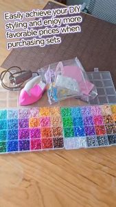 DIY Fuse Beads Kit 48 Colors 2.6mm Perler Beads Set Educational Pixel Art Toy Kids Christmas Gift