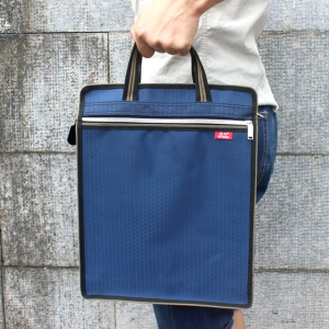 COD Over A4 canvas bag office business students handbag large-capacity make-up bag vertical double-layer document bag textbook storage bag make-up bag