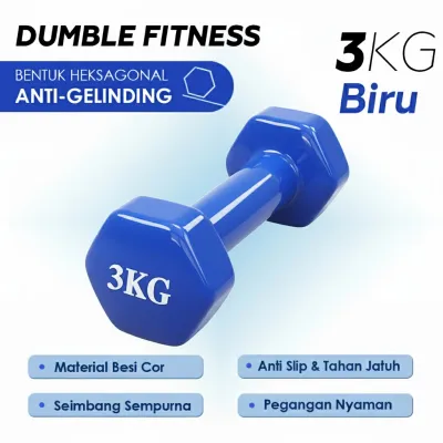 COD Barbel / Dumbell Mini Kecil 1Kg 2Kg 3Kg Anti Slip Dumble Barbel Mini Heksagonal Anti Slip Warna Warni Yoga Fitness Workout Latihan Di Rumah Free Ongkir