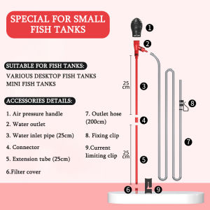 Old Fisherman-Small fish tank water change artifact manual siphon pump to wash sand and suck stool