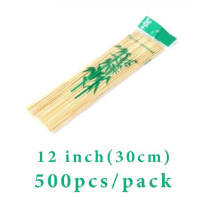 500PCS Disposable Bamboo Sticks Barbecue Party Buffet Food Grade BBQ Sturdy Bamboo Stick