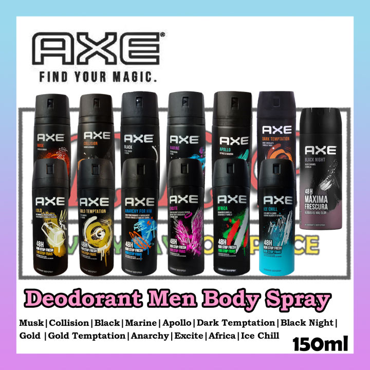 Axe Body Deodorants/Perfume Spray 48H Men 150ml Lazada