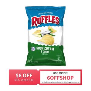 Ruffles Sour Cream and Onion Potato Chips Snacks 170G