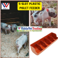 Viddavet Plastic Piglet Feeder 5 holes Plastic Nursery Pig Feeder 5 holes pig feeder stainless steel pig feeder. 